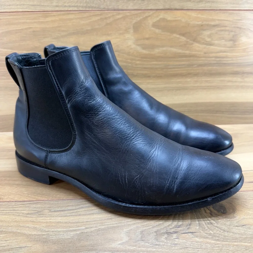 PAUL SMITH Chelsea Boots Mens US 9 UK 8 EU‎ 42 Black Leather Ankle Boots
